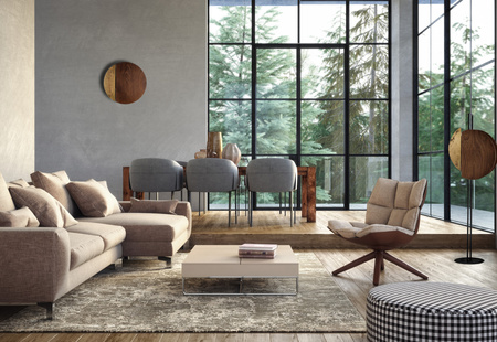 Nowodvorski lampa stojąca Sunset GX53 2x12W wys. 170 cm ciemne drewno 7647