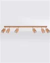 Sollux plafon (reflektorek) Keke 6 6xGU10 drewniany SL.1039