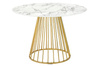 King Home Stół GLAM MARBLE 110 - MDF, złota podstawa KH1201100128