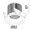 Mistic Lighting łazienkowe oczko stropowe LED Eyelet 9W 960lm 3000K 45° DIM (ściemnialne) białe MSTC-05411091