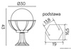 Su-ma lampa stojąca zewnętrzna Kule z koszykiem 250 E27 czarna/patyna 43cm IP43 K 4011/1/KPO 250 FU