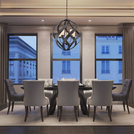 Quintiesse lampa wisząca zewnętrzna Blacksmith 5xE14 czarna IP44 QN-BLACKSMITH-5P-OBK