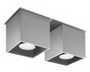 Sollux plafon Quad 2 2xGU10 szary SL.0064