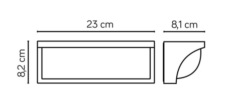 Su-ma kinkiet zewnętrzny LED Mona 13W 1200lm 4000K szary IP65 MN19301