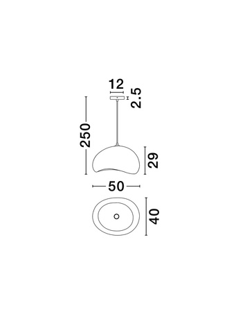Luces Exclusivas lampa wisząca LED Palinza E27 1x12W IP20 wys. klosza 29 cm biała LE45317