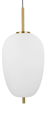 Luces Exclusivas lampa wisząca Pilar E27 biało/mosiężna LE41756