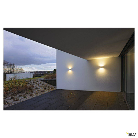 SLV kinkiet zewnętrzny Sitra Cube 2xGX53 biały IP44 232531