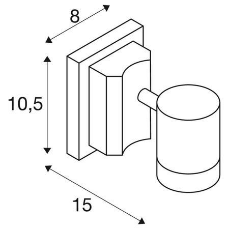 SLV kinkiet (reflektorek) zewnętrzny Myra GU10 szary IP55 233104
