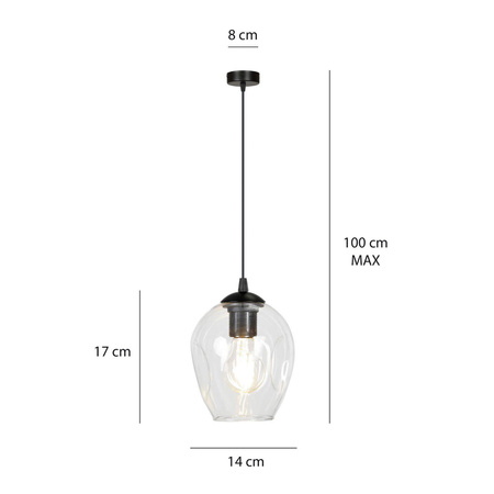 Emibig lampa wisząca Istar 1 E27 czarna 679/1