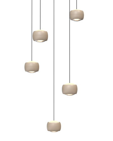 Aviano Lighting lampa wisząca LED Quiberon ściemnialna 30W 3000lm 3000K piaskowa 5039-513