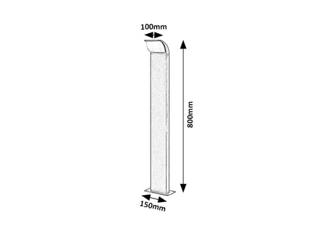 Rabalux lampa ogrodowa stojąca Hongkonk LED 9W 580lm 4000K czarna IP65 7167