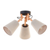 TK Lighting plafon (reflektorki) Vaio 3xE27 beżowo/drewniany 574