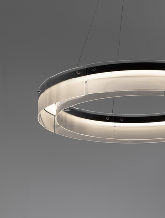 Luces Exclusivas lampa wisząca LED Bajios ściemnialna Ø 85 cm 55W 3517lm 3000K IP20 czarna LE43648