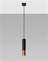 Sollux lampa wisząca Loopez 1 GU10 czarno/miedziana SL.0946