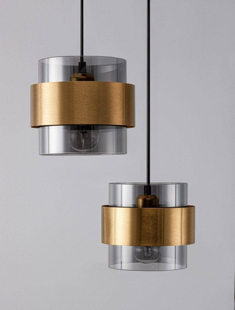 Luces Exclusivas lampa wisząca Vieja 3xΕ27 czarno/złota LE42624