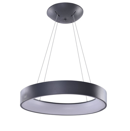 Azzardo SMART lampa wisząca LED Solvent R 80 92W 4680lm 3000/6000K szara Ø80cm AZ3974