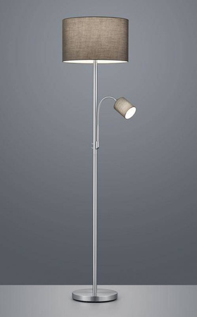 Trio lampa podłogowa Hotel E27 nikiel 170cm 403900211