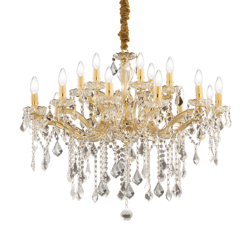 Ideal Lux żyrandol / lampa wisząca Florian 18xE27 złota 075181