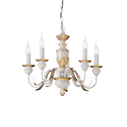 Ideal Lux żyrandol / lampa wisząca Firenze 5xE14 biała 012865