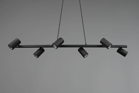 Trio lampa wisząca (reflektorki) Marley 6xGU10 czarna 302400632
