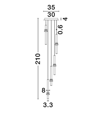 Luces Exclusivas lampa wisząca LED Urubicha ściemnialna Ø 33 cm 32W 2306lm 3000K IP20 czarna LE44691