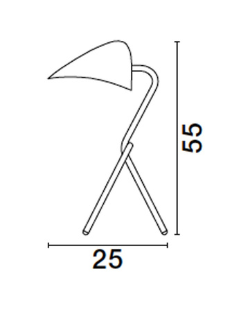 Luces Exclusivas lampka biurkowa LED Barras E27 1x12W IP20 wys. 55 cm czarno/złota LE43730