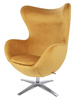 King Home Fotel EGG SZEROKI VELVET musztardowy KH0101009563