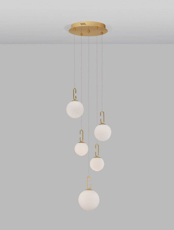 Luces Exclusivas lampa wisząca LED Yara 30,5W 3121lm 3000K biało/złota LE42732