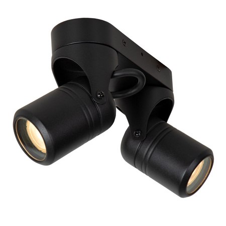 Lucide kinkiet zewnętrzny Niort 2xGU10 IP44 czarny 14825/02/30