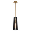 Quintiesse lampa wisząca Linara E27 czarno/mosiężna QN-LINARA-P-BK
