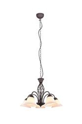 Trio żyrandol / lampa wisząca Rustica 5xE14 miedziano/biała 101000524