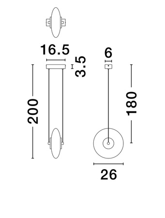 Luces Exclusivas lampa wisząca LED Huacaraje ściemnialna 8W 221lm 3000K IP20 czarna LE44827