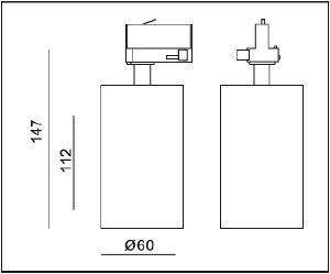 Mistic Lighting lampa szynowa (reflektorek) LED Mob Track 9W 945lm 3000K 48° DIM (ściemnialna) biała MSTC-05411351