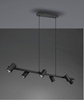 Trio lampa wisząca (reflektorki) Marley 6xGU10 czarna 302400632