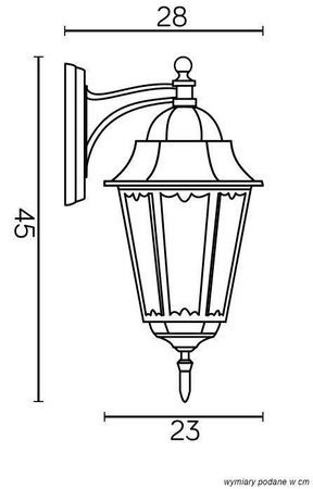Su-ma kinkiet zewnętrzny Retro Classic II E27 czarny, patyny (mosiądz, miedź, srebro, zieleń, antyk) IP43 K 3012/1/DH