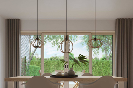 Sollux lampa wisząca Arancia E27 drewniana SL.0391