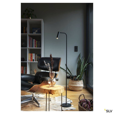 SLV lampa podłogowa LED Karpo 6,5W 330lm 3000K czarna 124cm 1001463