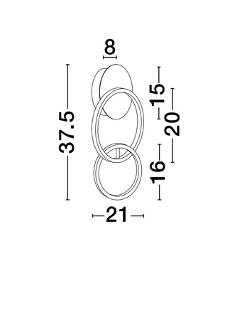 Luces Exclusivas kinkiet LED Chulumani ściemnialny 15W 762lm 3200K IP20 czarno/złoty LE44821