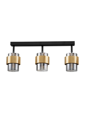 Luces Exclusivas lampa sufitowa LED Vieja E27 3x12W IP20 czarno/złota LE44849