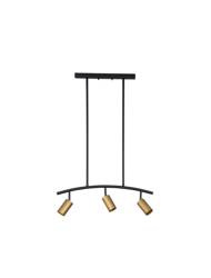 Luces Exclusivas żyrandol / lampa wisząca Cayes 3xGU10 czarno/złota LE42617