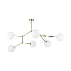 TK Lighting plafon Fairy 6xG9 biało/złoty 3532