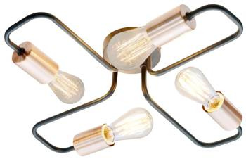 Candellux plafon Herpe 4xE27 czarny 34-66923