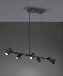 Trio lampa wisząca (reflektorki) Marley 6xGU10 czarna 302400632