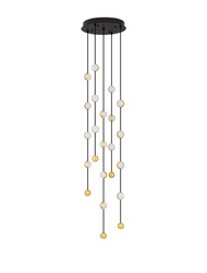 Luces Exclusivas lampa wisząca LED Cutervo ściemnialna Ø 38 cm 64W 4708lm 3000K IP20 czarno/złota LE44601