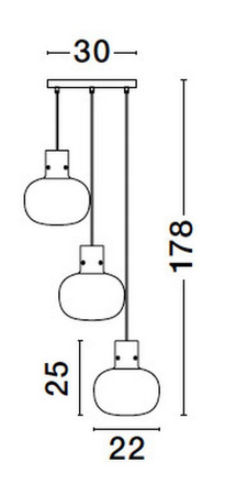 Luces Exclusivas lampa wisząca Padre 3xΕ27 złota LE42634