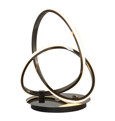 Aviano Lighting lampka biurkowa LED Bandol śiemnialna 12W 1200lm 3000K wys. 33 cm czarny chrom 8064-105