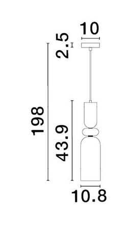 Luces Exclusivas lampa wisząca LED Balam Ø 10,8 cm E14 1x5W IP20 złota/wielokolorowa LE43399