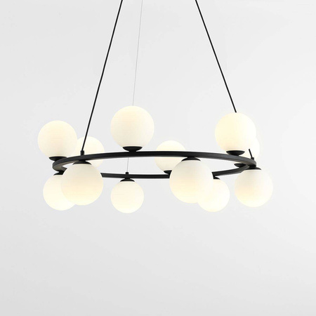 Aldex żyrandol / lampa wisząca Krone 12 12xE14 czarna 1085R1