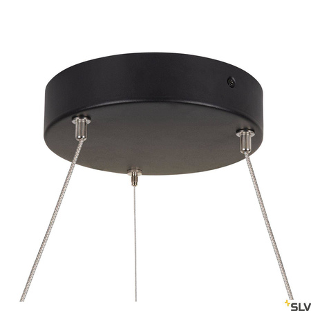 SLV lampa wisząca LED One 60 24W 830lm 2700/3000K 130° ściemnialna czarna Ø60cm 1004759