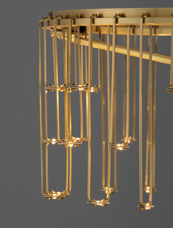 Luces Exclusivas lampa stołowa LED Huaraz ściemnialna Ø 30 cm 16W 1092lm 3000K IP20 wys. 46 cm złota LE44718